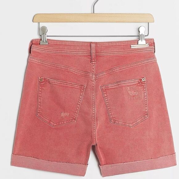 Anthro Destructed Boyfriend Bermuda Denim Shorts - Picture 2 of 4
